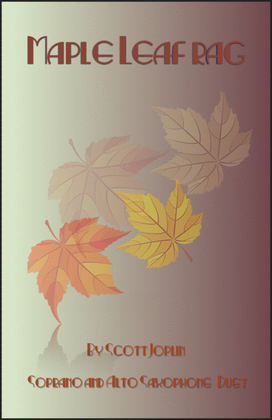 Book cover for Maple Leaf Rag, by Scott Joplin, Soprano and Alto Saxophone Duet