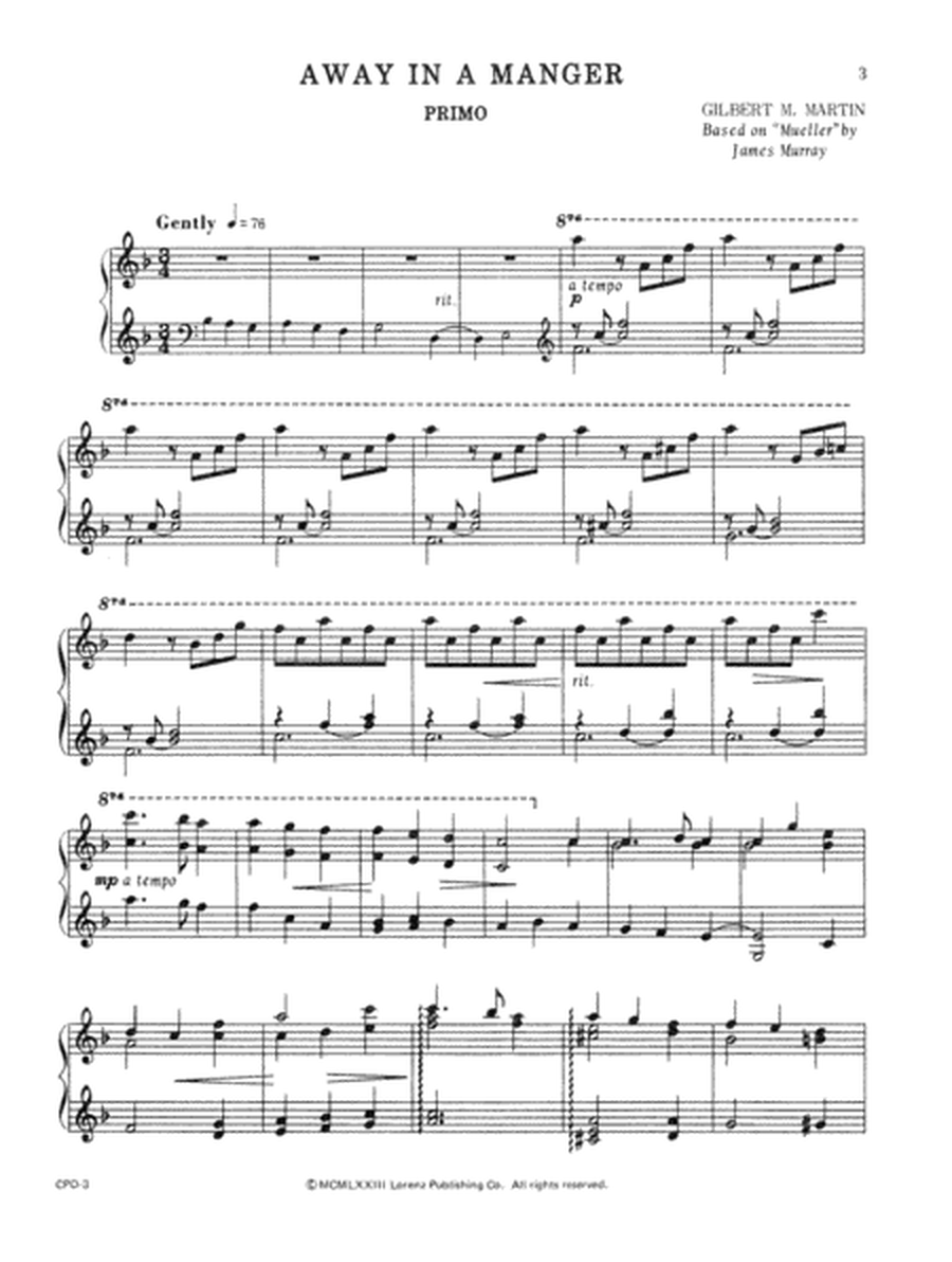 Christmas Piano Duets for Church Use