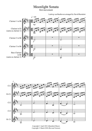 Moonlight Sonata (1st movement) for Mixed Clarinet Trio