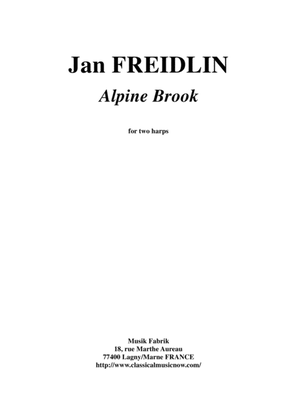 Book cover for Jan Freidlin: Alpine Brook for two harps