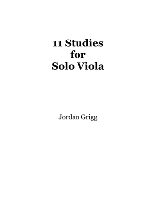 Book cover for 11 Studies for Solo Viola