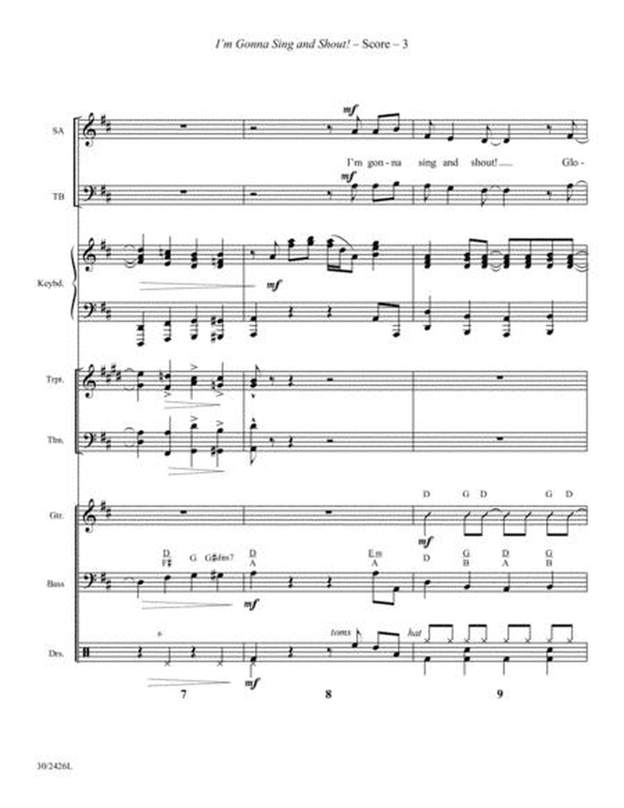 I'm Gonna Sing and Shout! - Brass and Rhythm Score and Parts