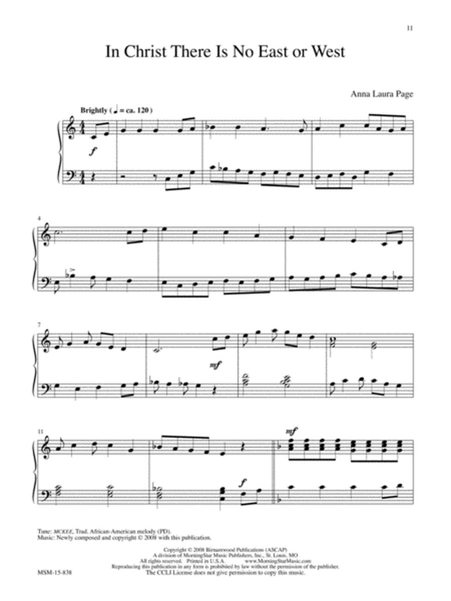 Blest Be the Tie Ten Hymn Arrangements for Piano image number null