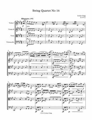 Book cover for String Quartet No.16