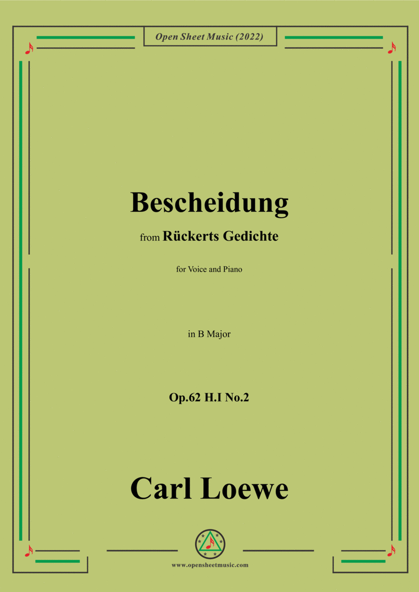 Loewe-Bescheidung,in B Major,Op.62 H.I No.2
