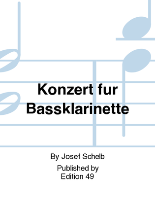 Book cover for Konzert fur Bassklarinette