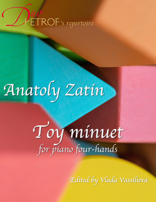 Book cover for Toy minuet, for piano four-hands