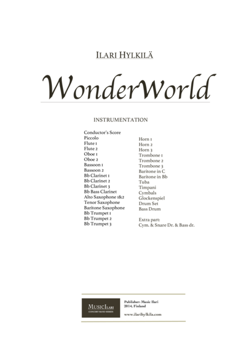 Wonderworld for concert band (Score)