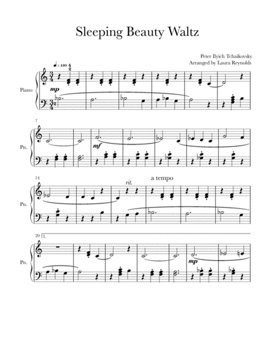 Sleeping Beauty Waltz - Easy Beginner image number null