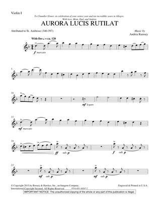 Aurora Lucis Rutilat - Violin 1