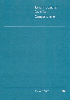Book cover for Flute Concerto in E minor (Concerto per Flauto in e)