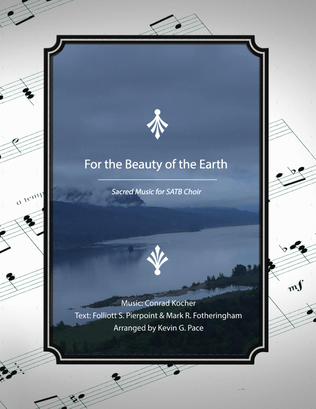 Book cover for For the Beauty of the Earth, sacred music for SATB choir