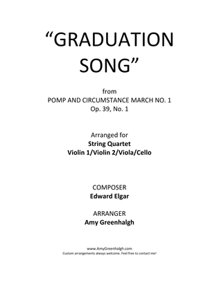 "Graduation Song" from Pomp and Circumstance March No. 1, Op. 39, No. 1