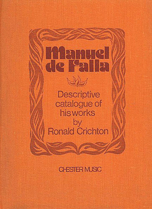 Book cover for Ronald Crichton: Manuel De Falla - A Descriptive Catalogue Of His Works