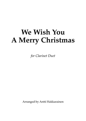 Book cover for We Wish You A Merry Christmas - Clarinet Duet
