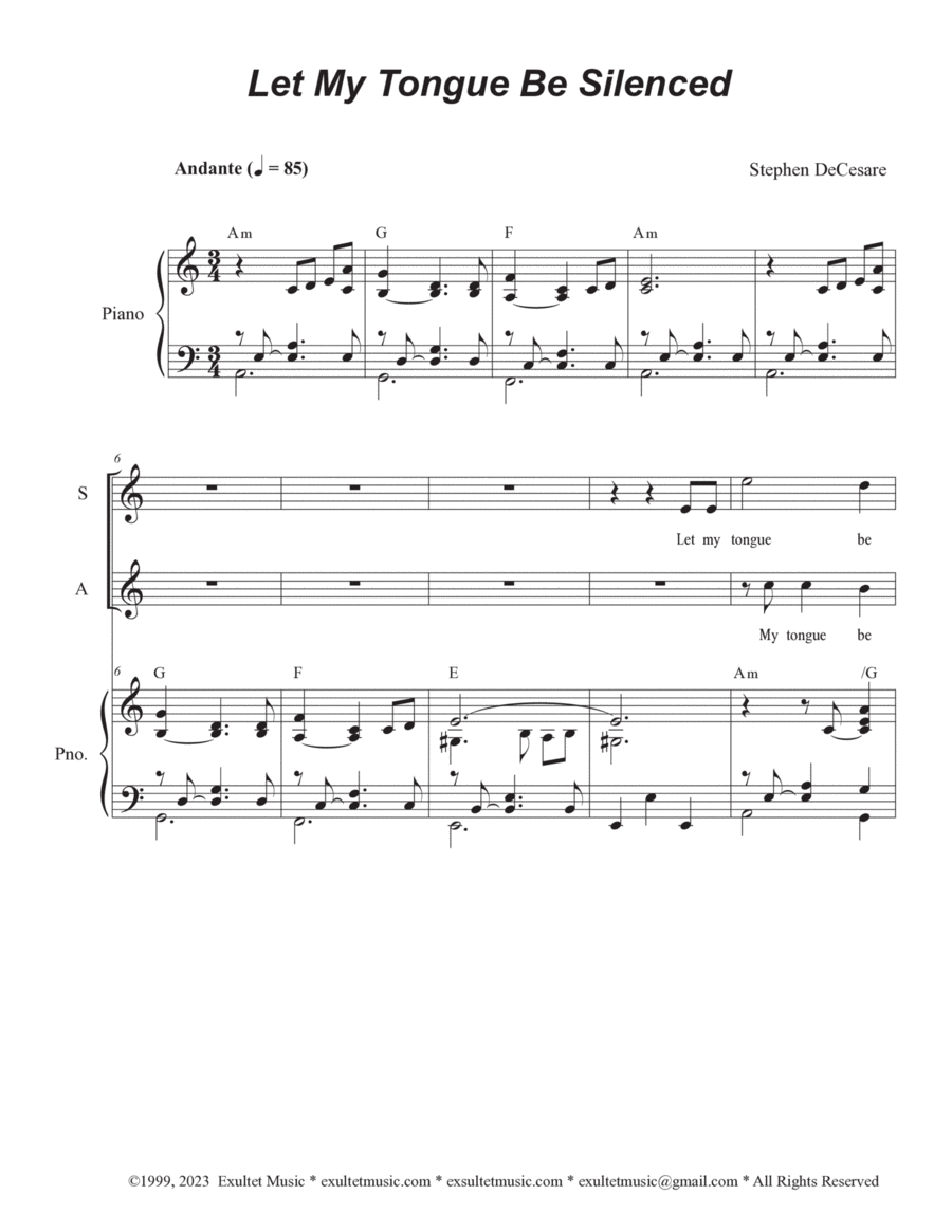 Let My Tongue Be Silenced (SATB) image number null