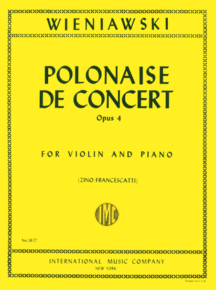 Book cover for Polonaise de Concert in D major, Op. 4
