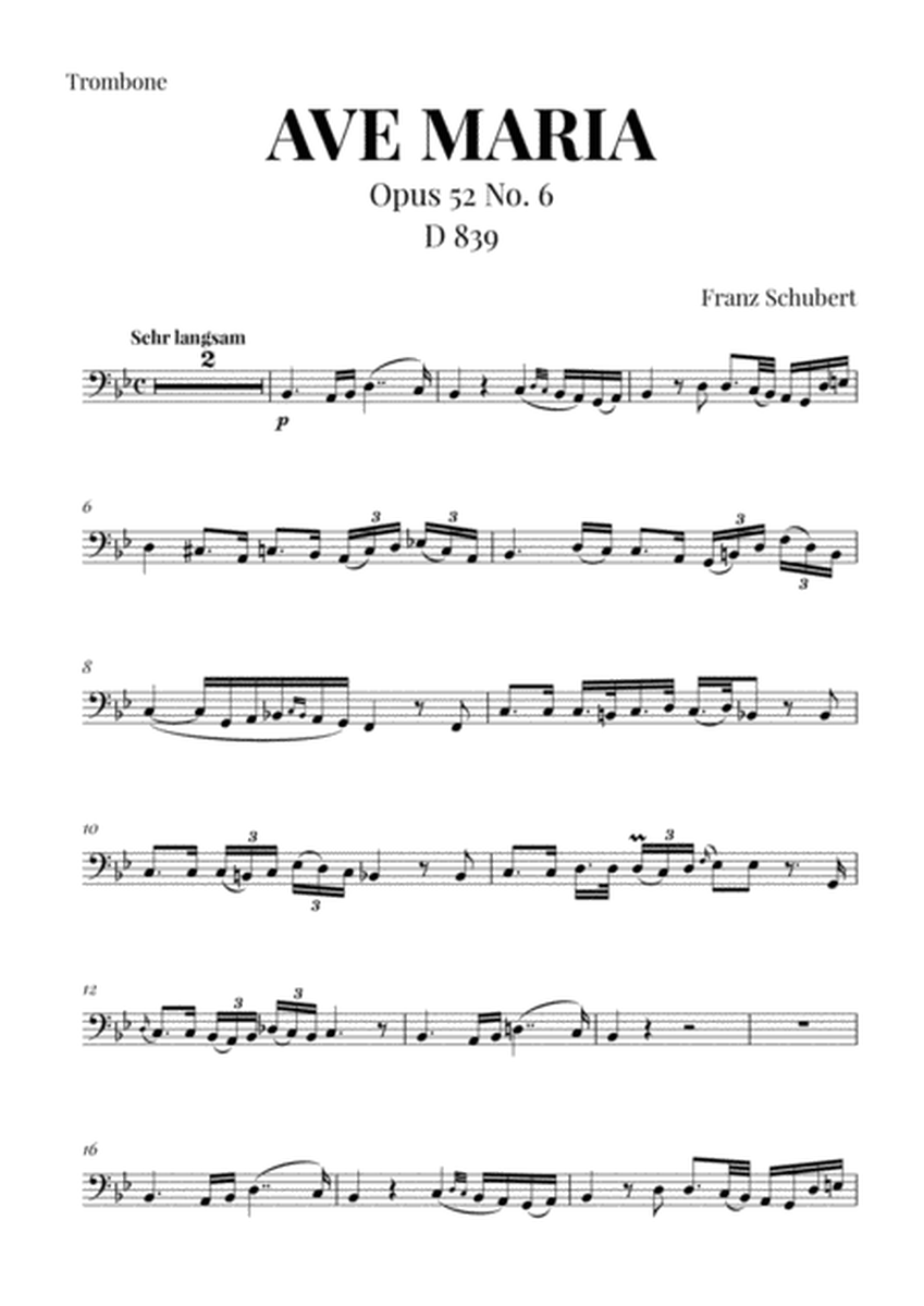 Ave Maria (Schubert) for Trombone