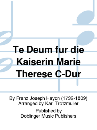 Book cover for Te Deum fur die Kaiserin Marie Therese C-Dur