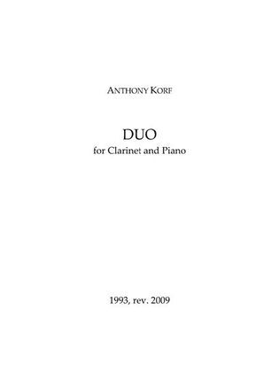 Book cover for Duo for Clarinet and Piano