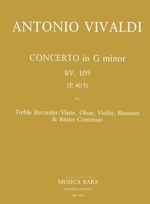 Book cover for Concerto in G minor RV 105