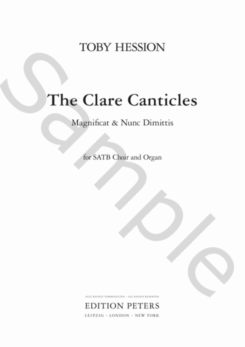 The Clare Canticles (Magnificat & Nunc Dimittis)