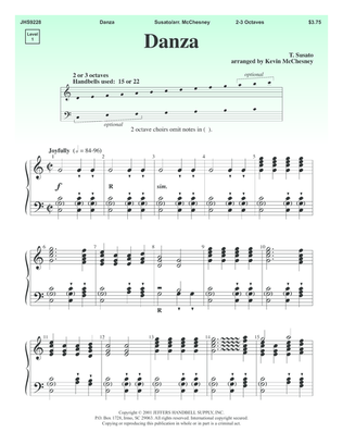 Book cover for Danza - handbell score (2-3 octaves)
