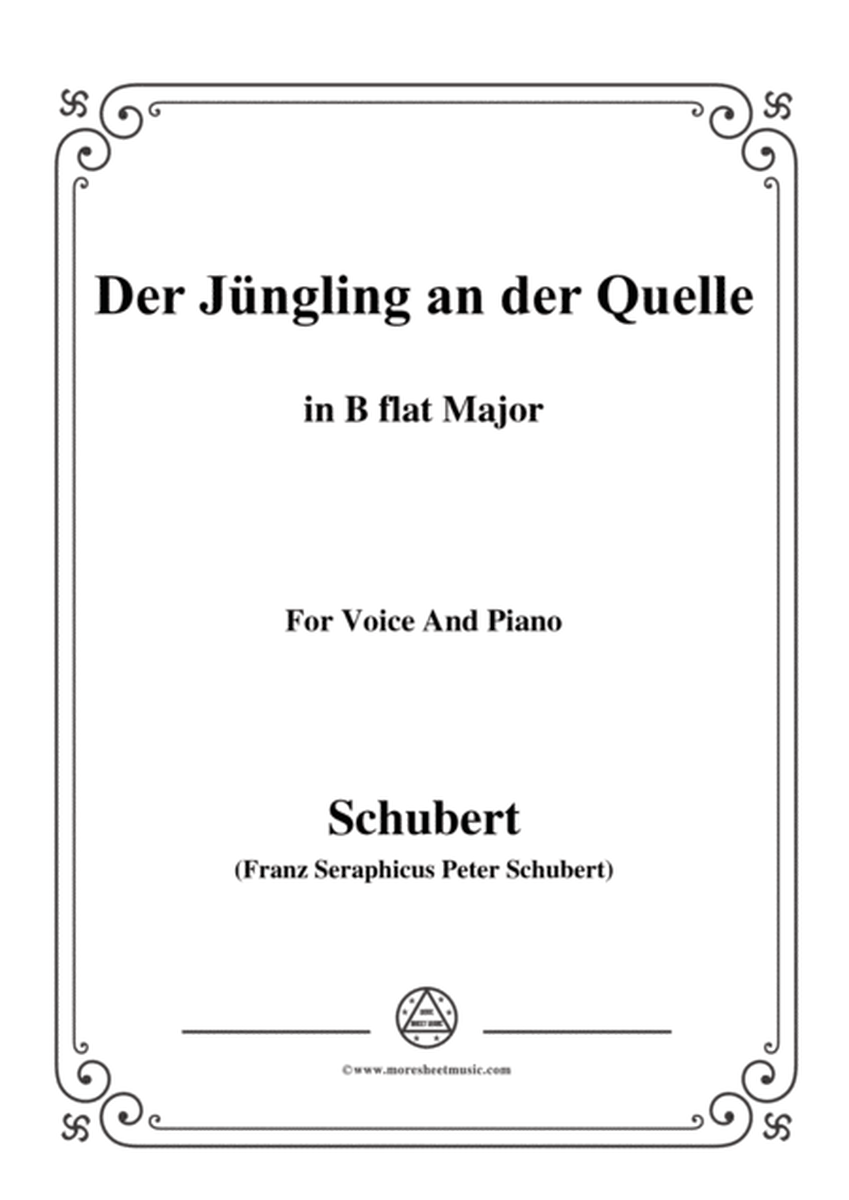 Schubert-Der Jüngling an der Quelle,in B flat Major,for Voice&Piano image number null
