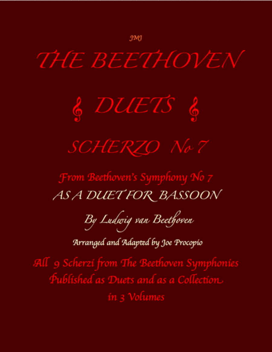 The Beethoven Duets For Bassoon Volume 3 Scherzi 7, 8 and 9 image number null