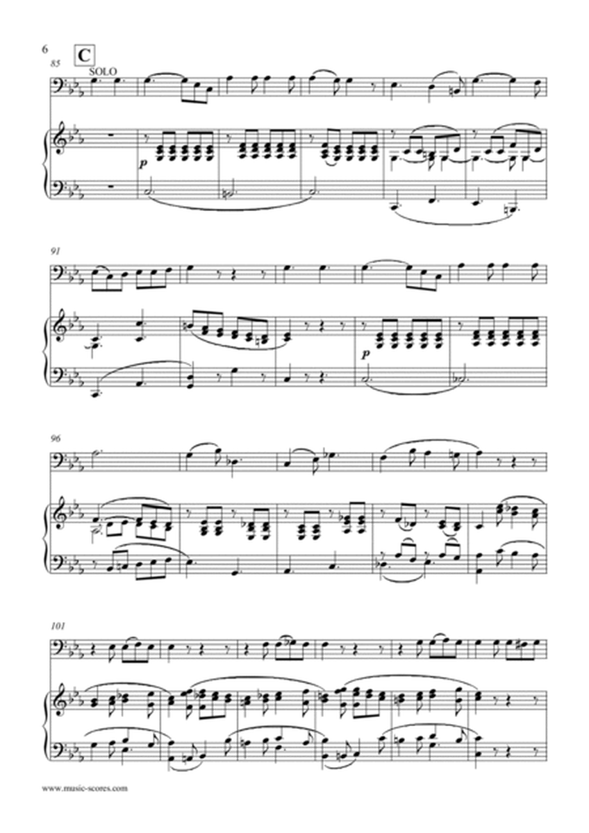 3rd Movement, Rondo, from Mozart's Horn Concerto no.4 0 - Trombone and Piano image number null