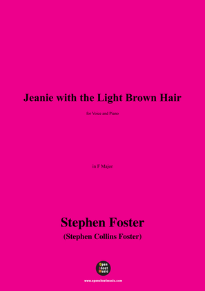 Book cover for S. Foster-Jeanie with the Light Brown Hair,in F Major