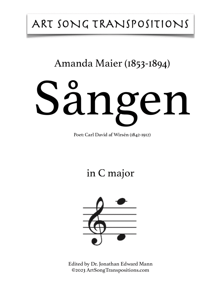 MAIER: Sången (transposed to C major)