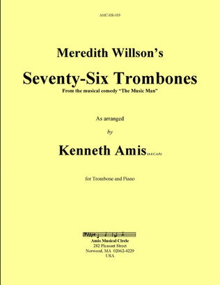Book cover for Seventy-Six Trombones (trombone and piano)