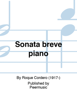 Book cover for Sonata breve piano