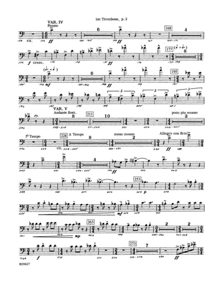 Variations on a Theme of Robert Schumann: 1st Trombone