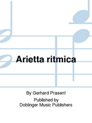 Book cover for Arietta ritmica