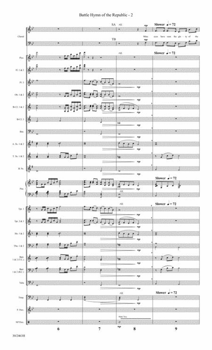 Battle Hymn of the Republic - Concert Band Score and Parts