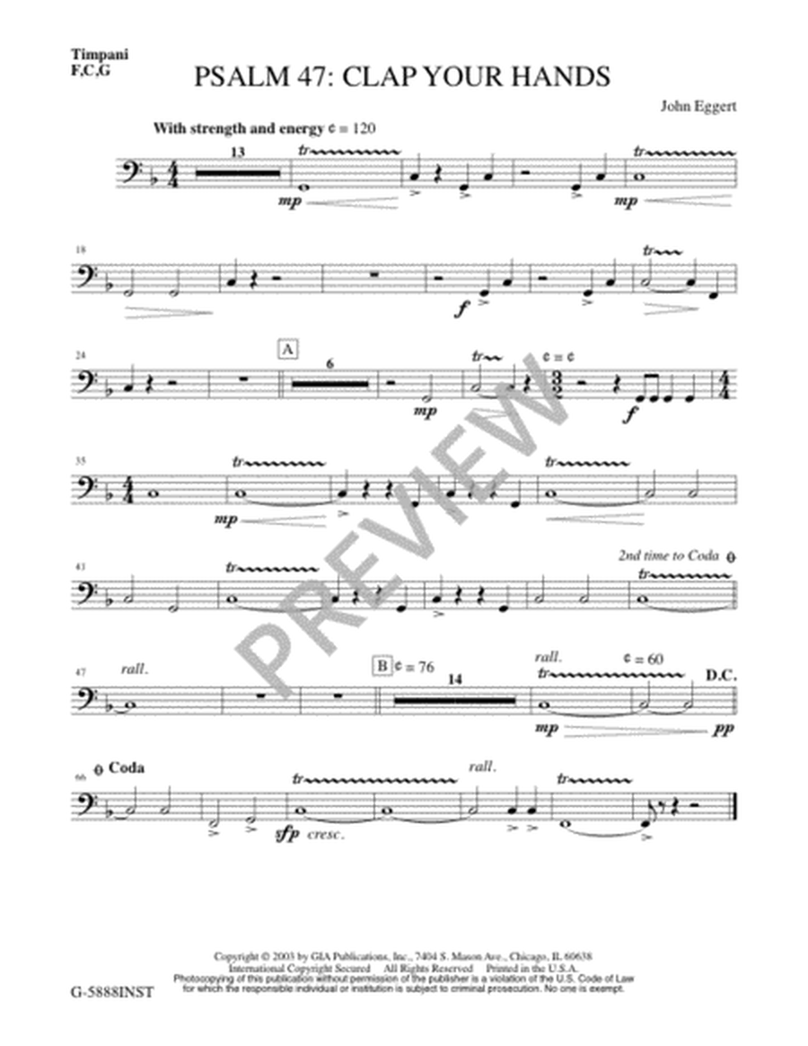 Psalm 47: Clap Your Hands - Full Score and Parts