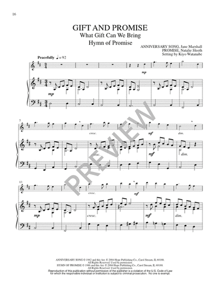 Six Contemporary Hymn Settings for Flute and Piano