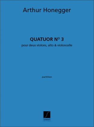 Book cover for Quatuor N 3 2 Violons Alto Et Vlc Partition