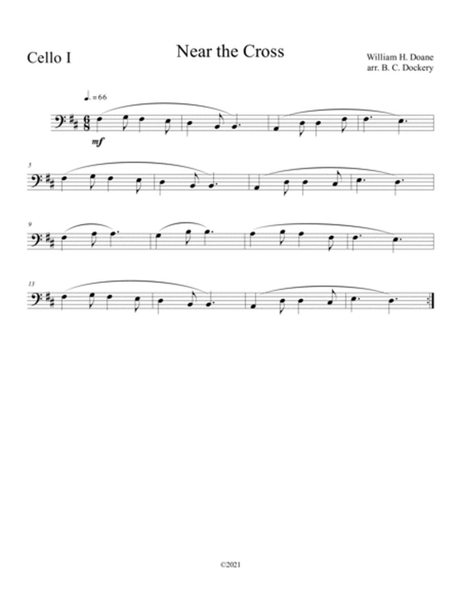 Near the Cross (cello duet) with optional piano accompaniment image number null