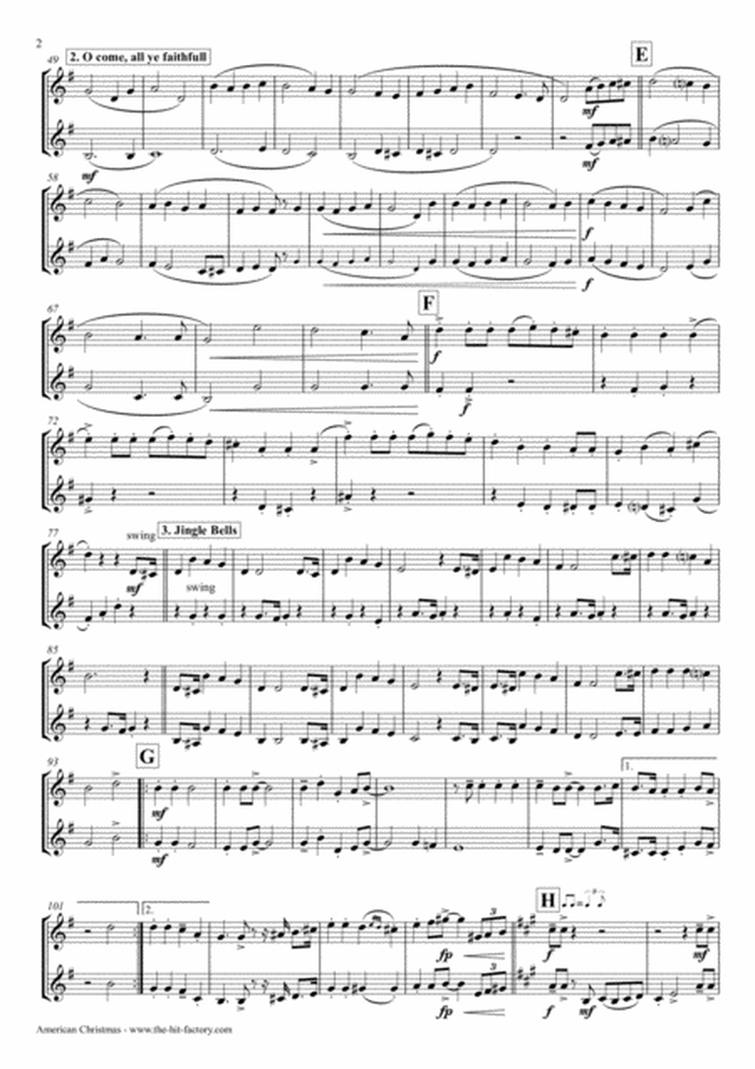 American Christmas - Mash up Rondo of best Christmas Songs - Violin Duet