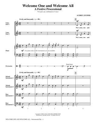 Welcome One And Welcome All - A Festive Processional - Full Score