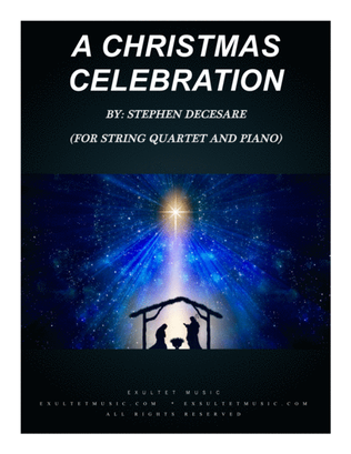 Book cover for A Christmas Celebration (for String Quartet and Piano)