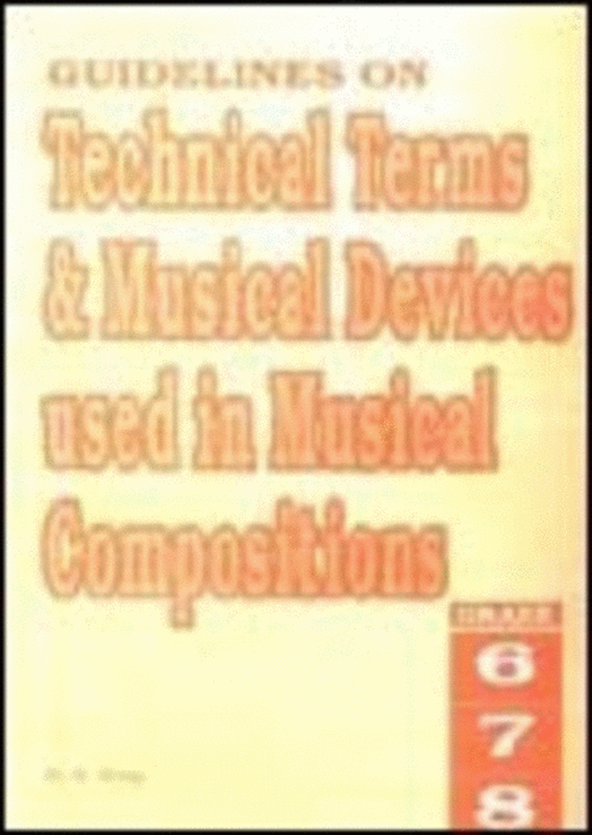 Guidelines On Technical Terms/Musical Devices