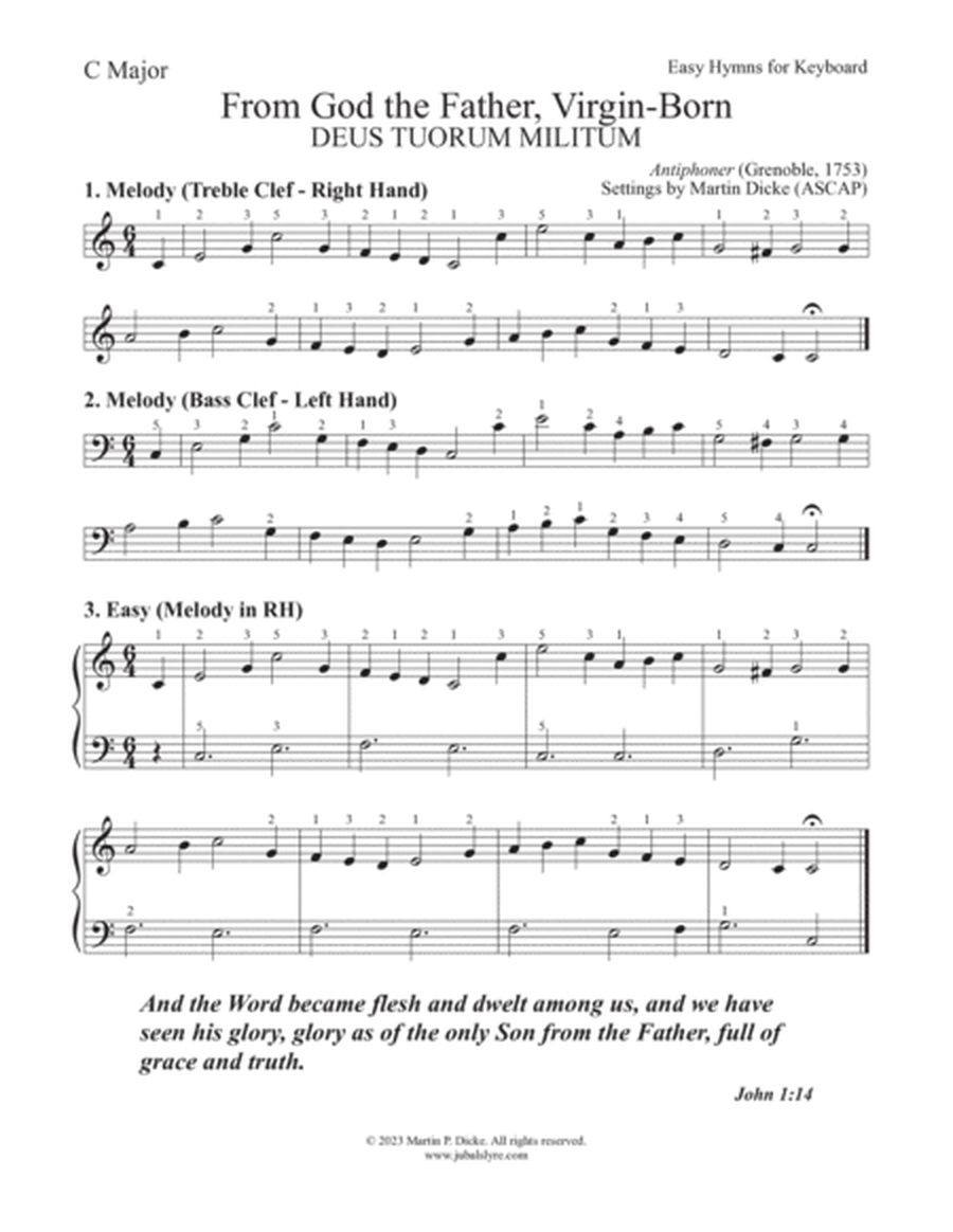 From God the Father, Virgin-Born (Easy Hymns for Keyboard) image number null