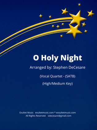 Book cover for O Holy Night (Vocal Quartet - (SATB) - High/Medium Key)