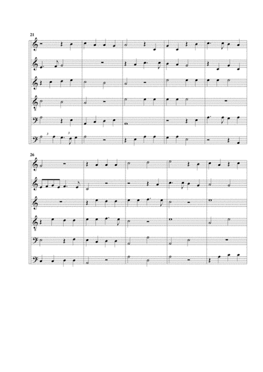 Petite camusette (arrangement for 6 recorders)