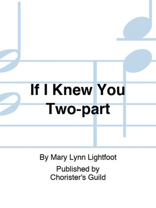 Book cover for If I Knew You Two-part