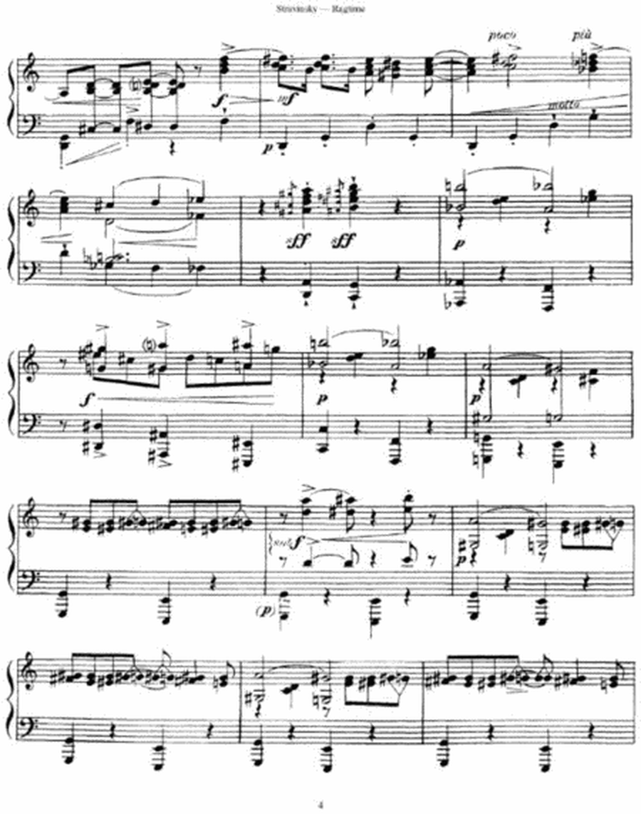 Igor Stravinsky - Ragtime (Transcribed by the composer)